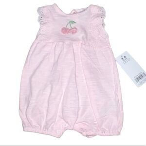 NWT Emily and Oliver Pink Cherry onesie